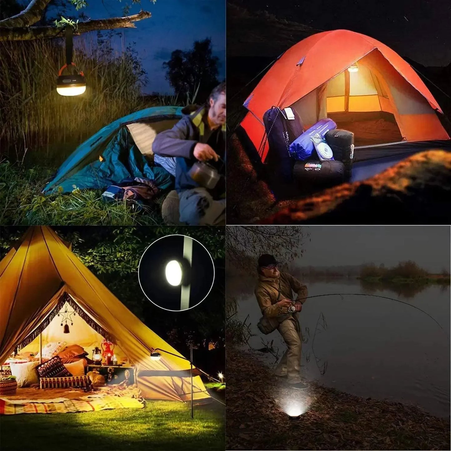 Outdoor LED Camping Lights 3 Modes MiNi Portable Tent Lamp