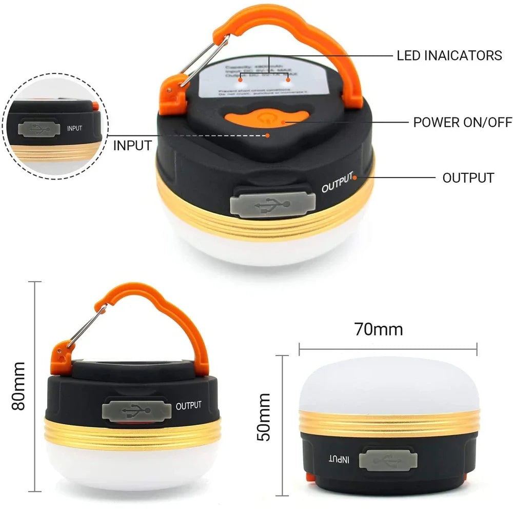 Outdoor LED Camping Lights 3 Modes MiNi Portable Tent Lamp