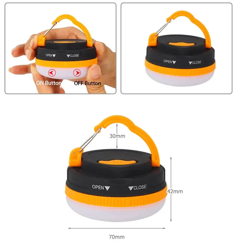 Outdoor LED Camping Lights 3 Modes MiNi Portable Tent Lamp
