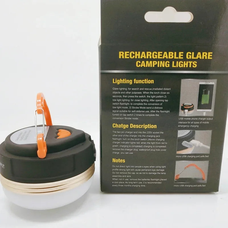 Outdoor LED Camping Lights 3 Modes MiNi Portable Tent Lamp