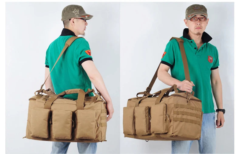 55L Luggage Duffel Bag Camping Backpack Tactical Large Bags
