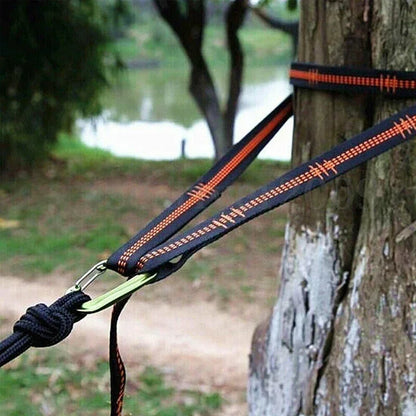 Polyester Straps Reinforced For Outdoor Camping Black Hammock Straps