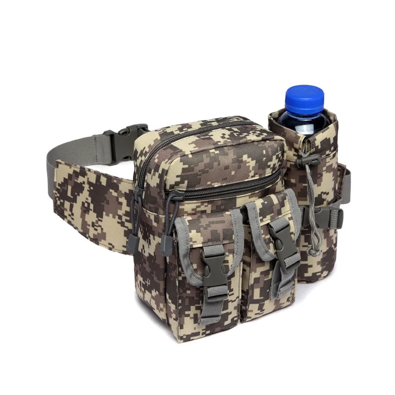 Outdoor Sports Waist Pack Nylon Hiking Phone Water Bottle Pouch