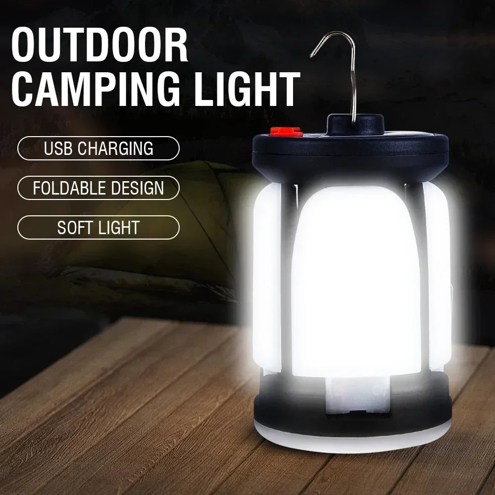 Rechargeable 4500mAh 1000LM Emergency Power Bank Solar LED Camping Lantern