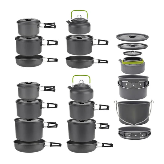 Lightweight and Portable Camping Cookware Set for 1-7 Persons