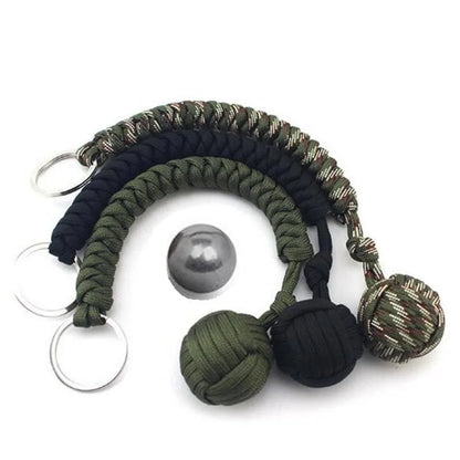Paracord Keychain Self Defense Monkey Fist Steel Ball