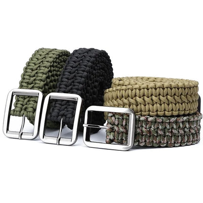 1.2m Tactical Paracord Waist Belt Men Women Survival Woven Belt
