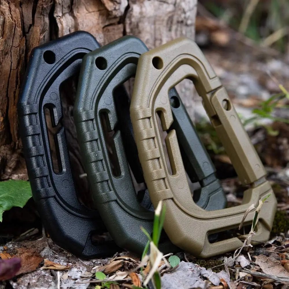 5Pcs Plastic Tactical Carabiners Fast Spring Hard Hook Buckle D-Clip