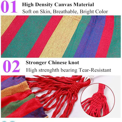Single Wide Thick Canvas Hammock