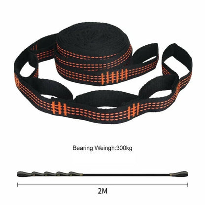 Polyester Straps Reinforced For Outdoor Camping Black Hammock Straps
