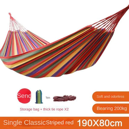 Outdoor Indoor Canvas Single Hammock