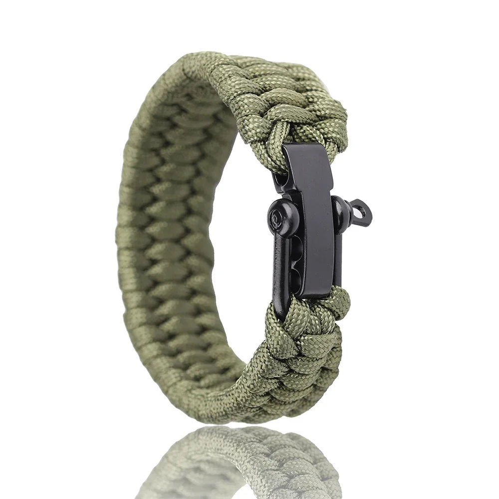Survival Paracord Bracelet with U-Buckle