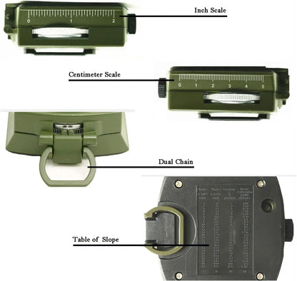 Tactical Survival Compass High Precision Professional Metal Sight Compass