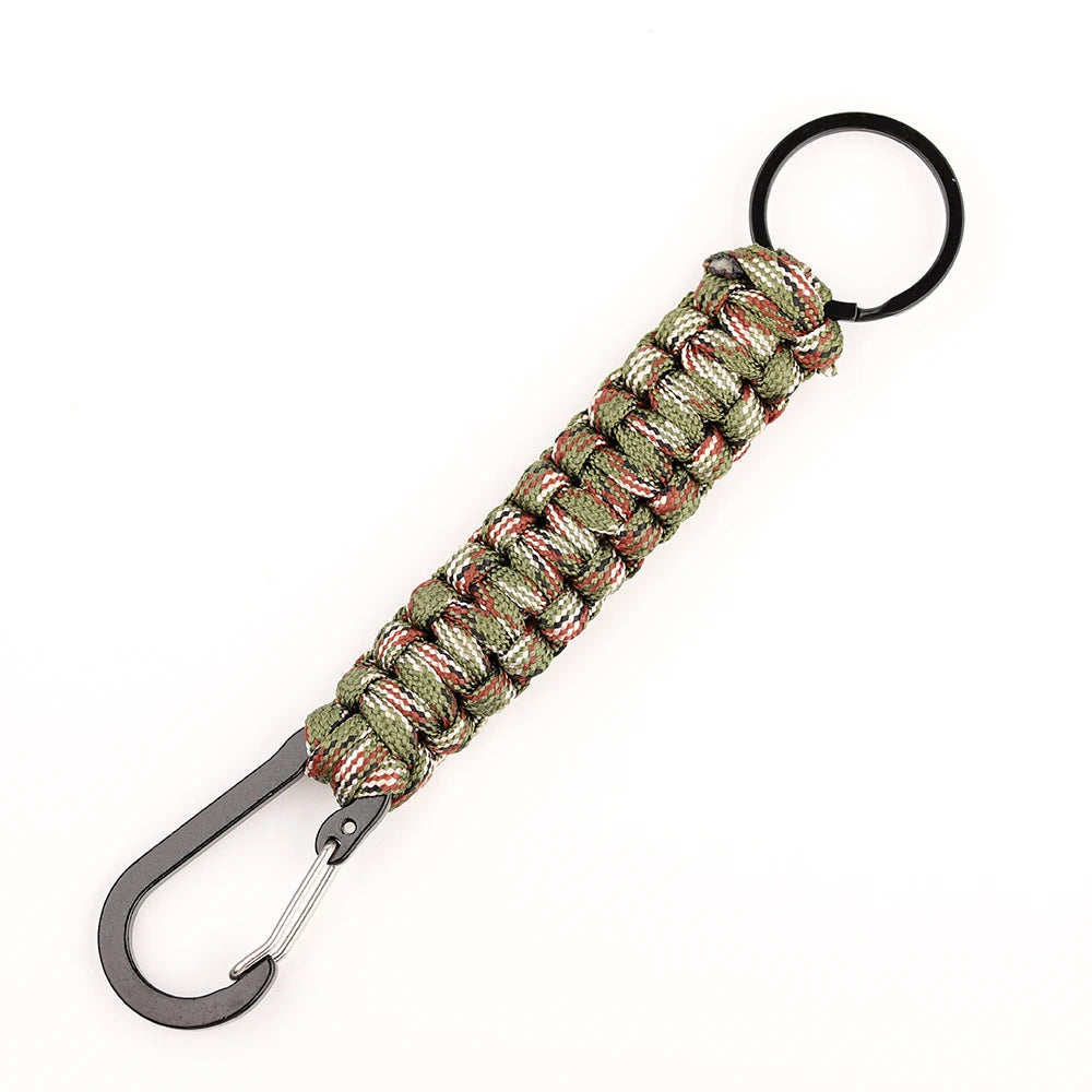 Military Braided Cord Rope Lanyard Paracord Keychain