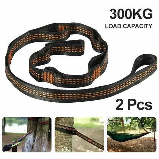 Polyester Straps Reinforced For Outdoor Camping Black Hammock Straps
