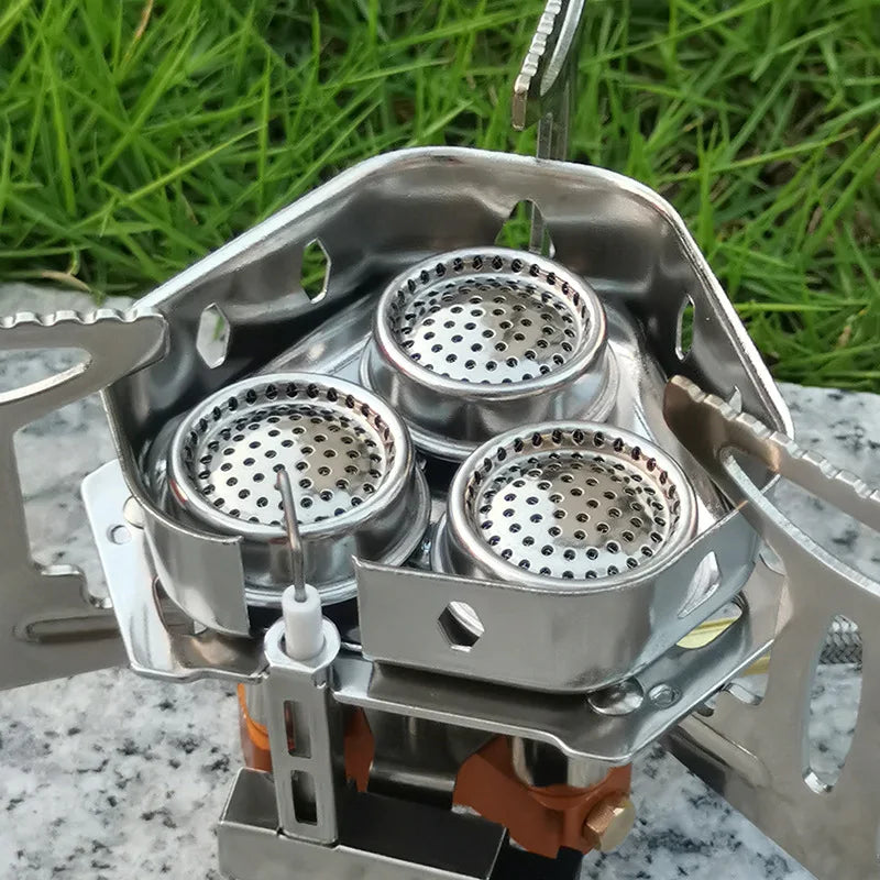 3 Heads Gas Stove Tourist Camping Burners