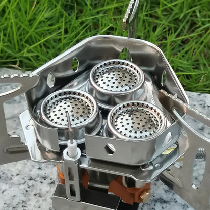 3 Heads Gas Stove Tourist Camping Burners