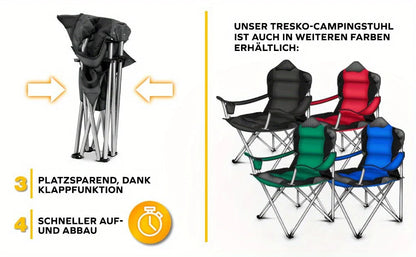 Foldable Camping Chair with Armrests and Cup Holder