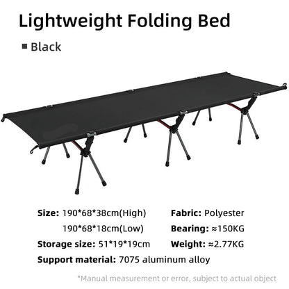 Camping Cot  Folding Camping Bed Portable Outdoor Bed