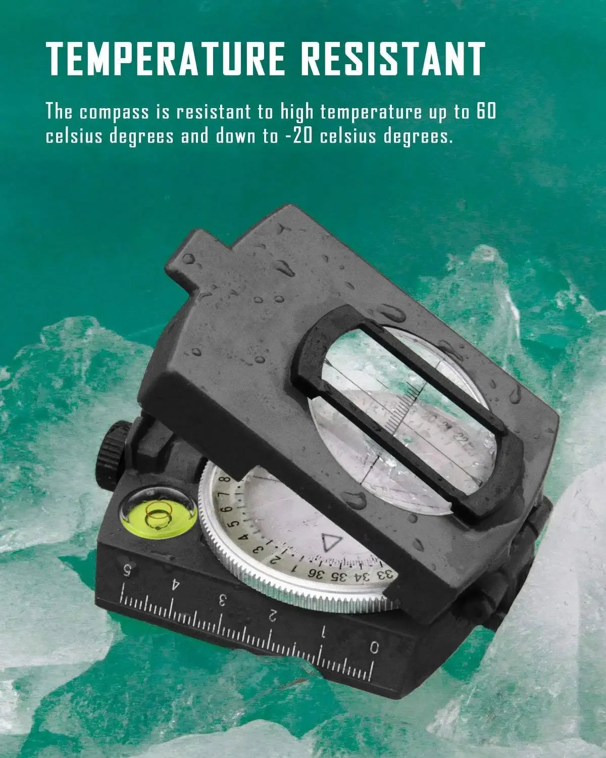 Tactical Survival Compass High Precision Professional Metal Sight Compass