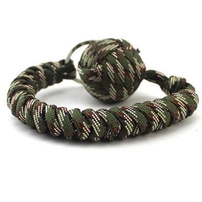 Paracord Keychain Self Defense Monkey Fist Steel Ball