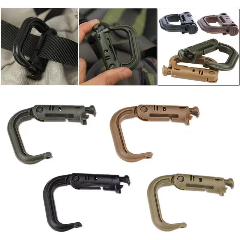 5Pcs Plastic D-Ring Tactical Carabiner