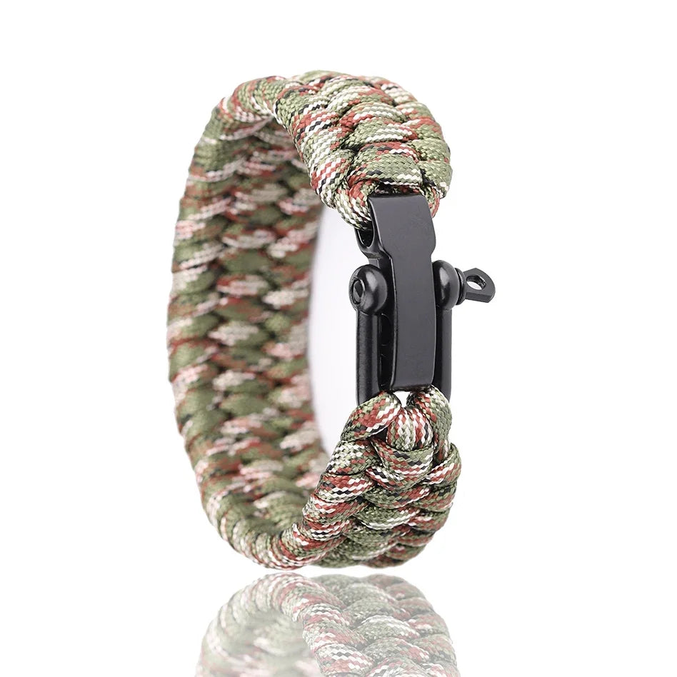 Survival Paracord Bracelet with U-Buckle