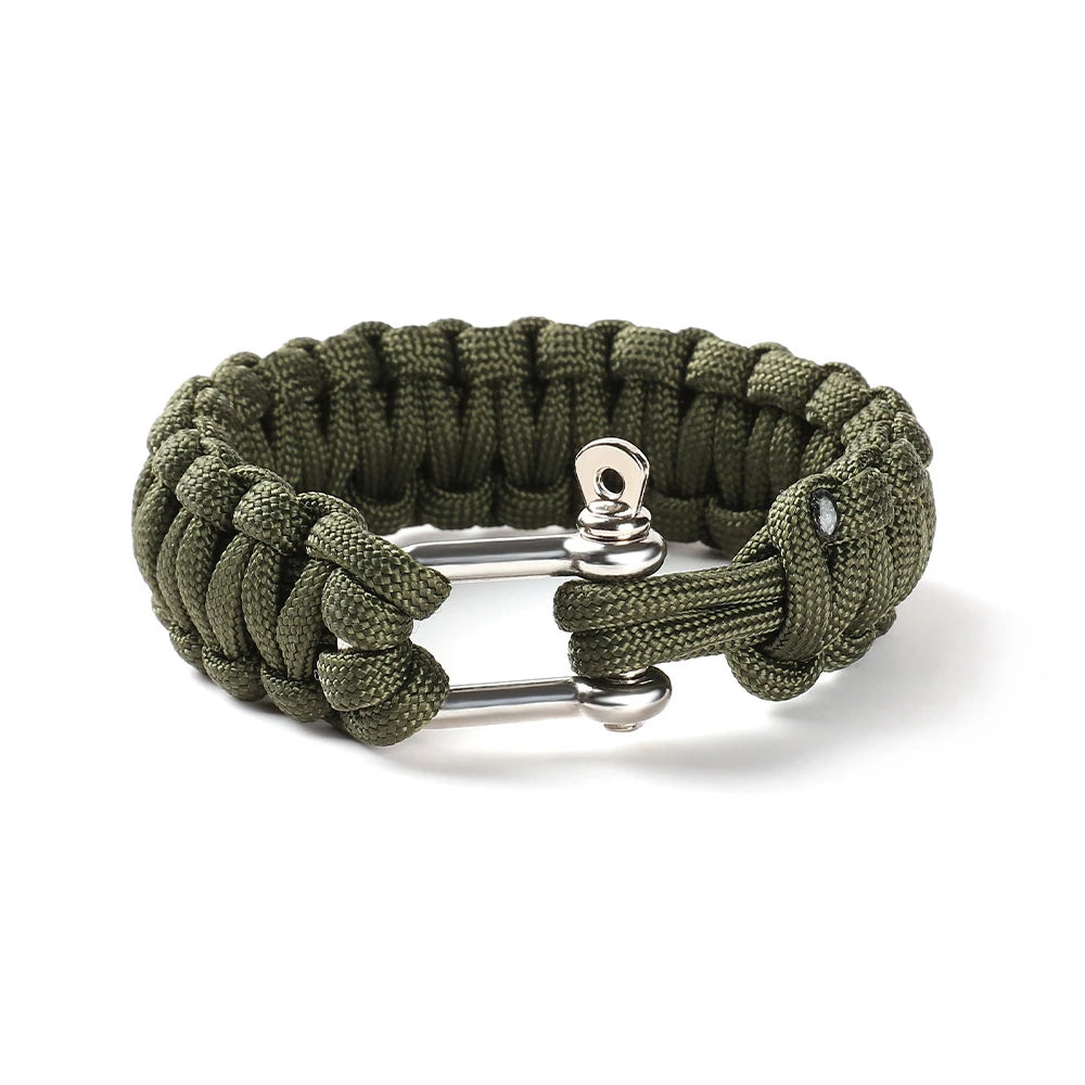 Survival Paracord Bracelet with U-Buckle