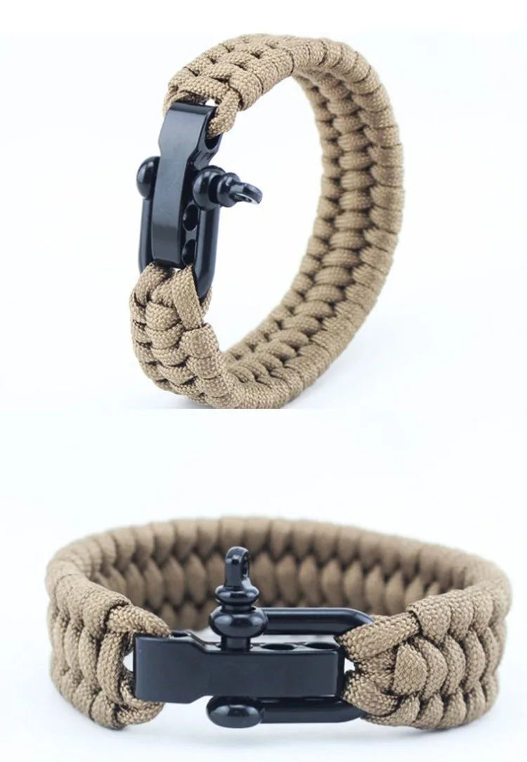 Survival Paracord Bracelet with U-Buckle