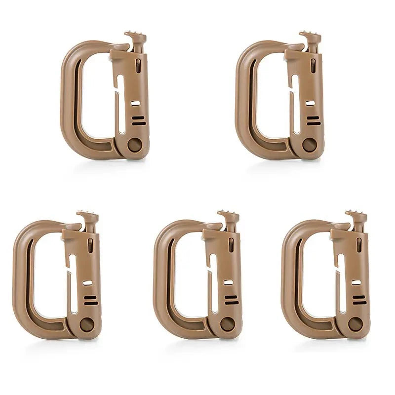 5Pcs Plastic D-Ring Tactical Carabiner