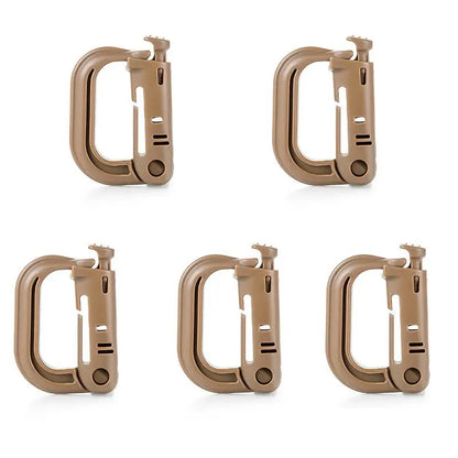 5Pcs Plastic D-Ring Tactical Carabiner