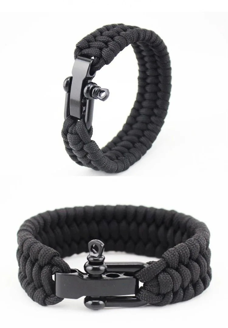 Survival Paracord Bracelet with U-Buckle