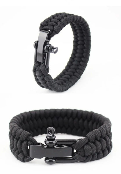 Survival Paracord Bracelet with U-Buckle