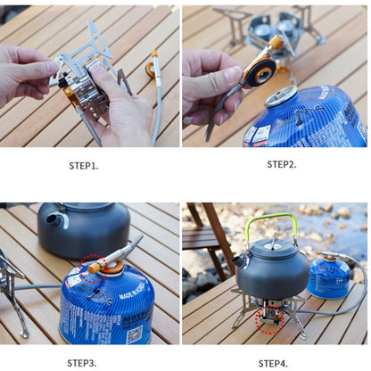 3 Heads Gas Stove Tourist Camping Burners