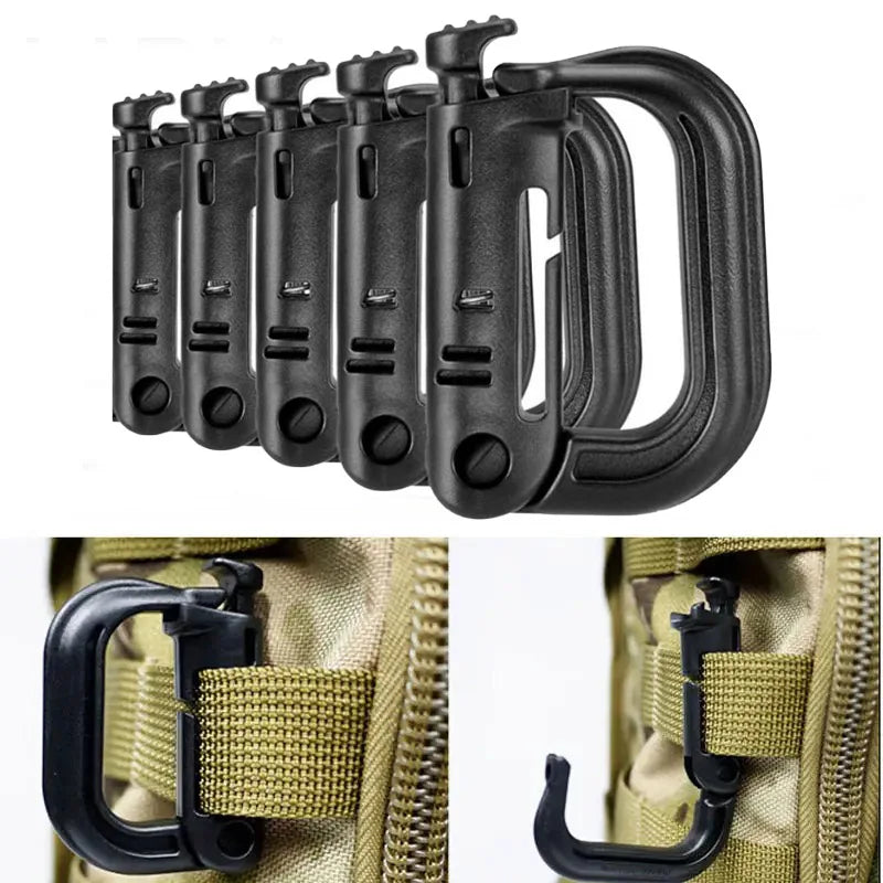 5Pcs Plastic D-Ring Tactical Carabiner