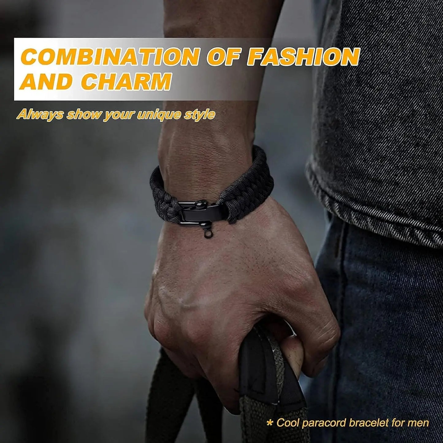 Survival Paracord Bracelet with U-Buckle