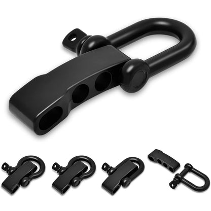 4Pcs Paracord Bracelet Buckle Adjustable Metal Bow Anchor Clasp D Shackle Clip