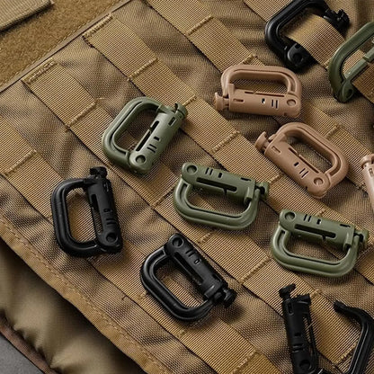 5Pcs Plastic D-Ring Tactical Carabiner
