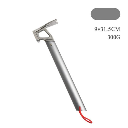 Outdoor Aluminum Hammer Ultralight Portable with Stake Puller Outdoor Camping Hammer Tent  Household Nail Pulling Hammer
