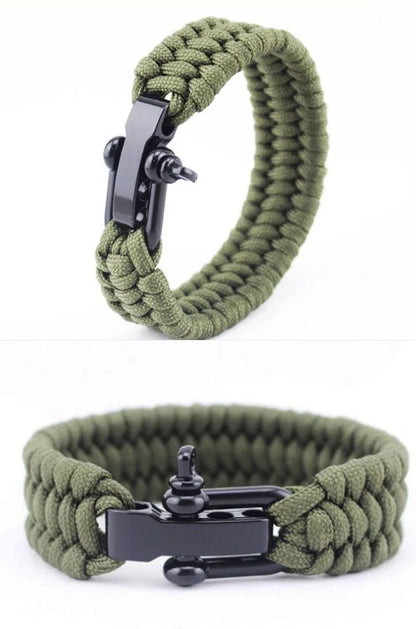 Survival Paracord Bracelet with U-Buckle