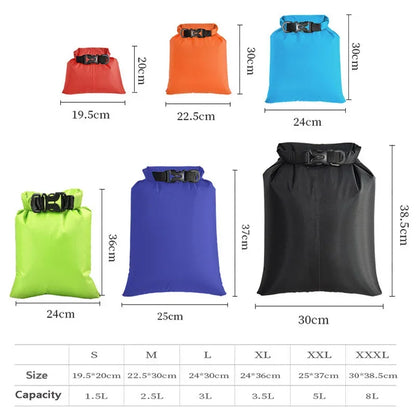 1.5/2.5/3/3.5/5/8L Ultralight Outdoor Dry Bag