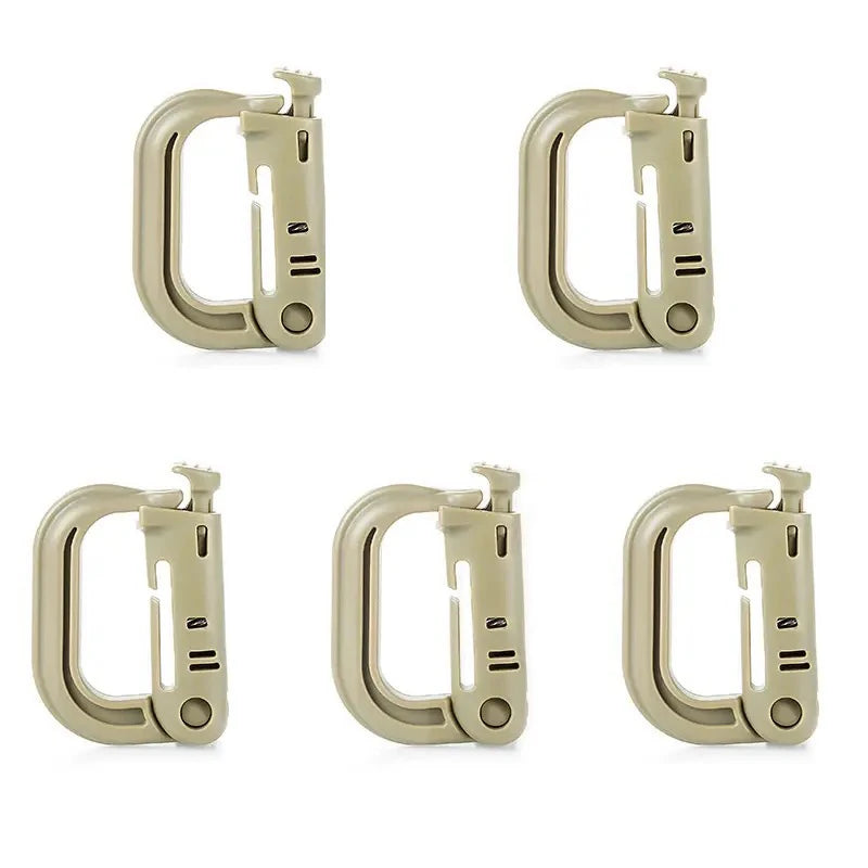 5Pcs Plastic D-Ring Tactical Carabiner