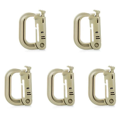 5Pcs Plastic D-Ring Tactical Carabiner