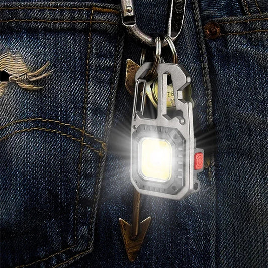 High Lumens COB Keychain Work Light with Battery
