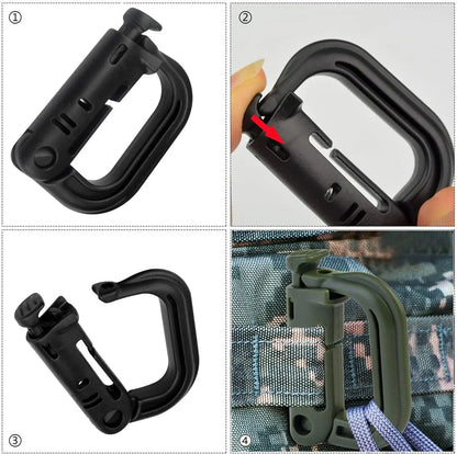 5Pcs Plastic D-Ring Tactical Carabiner