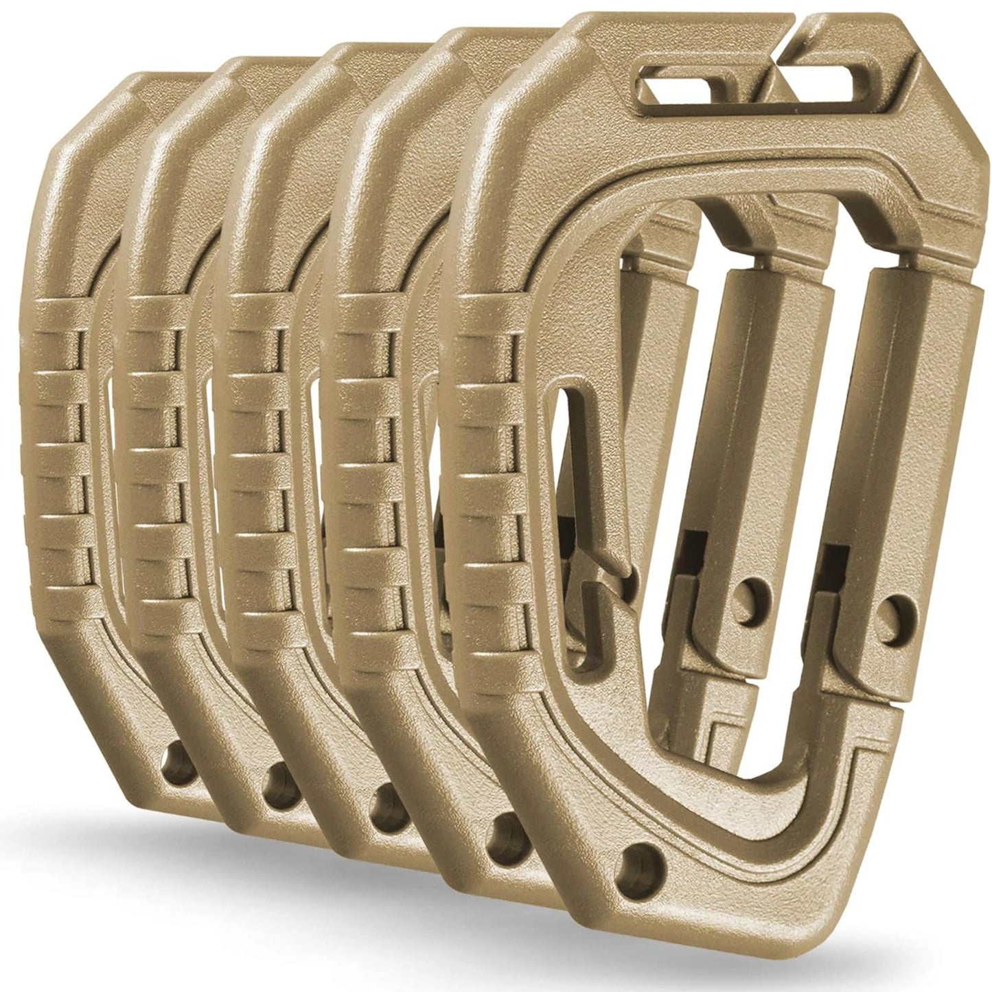 5Pcs Plastic Tactical Carabiners Fast Spring Hard Hook Buckle D-Clip