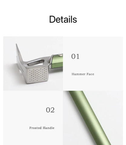 Outdoor Aluminum Hammer Ultralight Portable with Stake Puller Outdoor Camping Hammer Tent  Household Nail Pulling Hammer