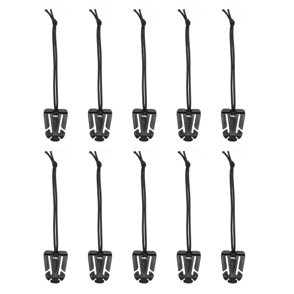 10pcs MOLLE Attachment Clips Elastic Strap