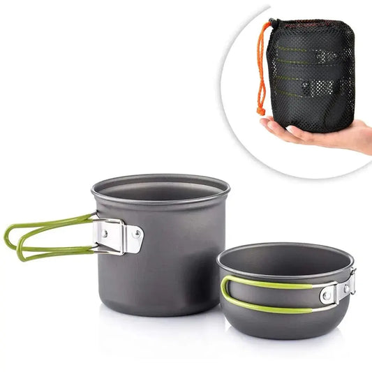 Camping Cookware Mess Kit Ultralight Camping Pot Set