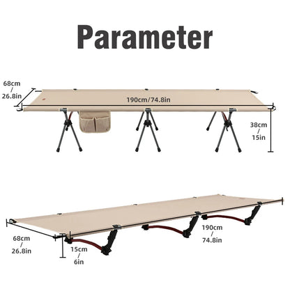 Camping Cot  Folding Camping Bed Portable Outdoor Bed